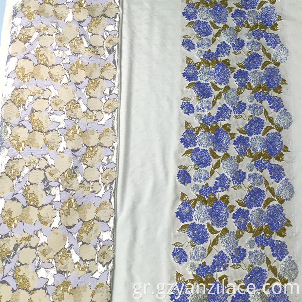 Blue Flower Jacquard